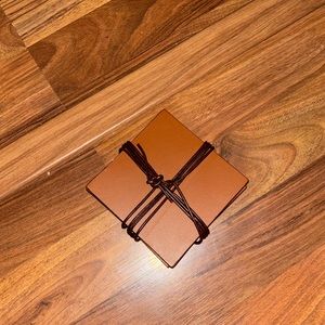 NWT cb2 leather coasters